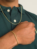 Corrente Lazo 60cm + Pulseira Lazo 21cm