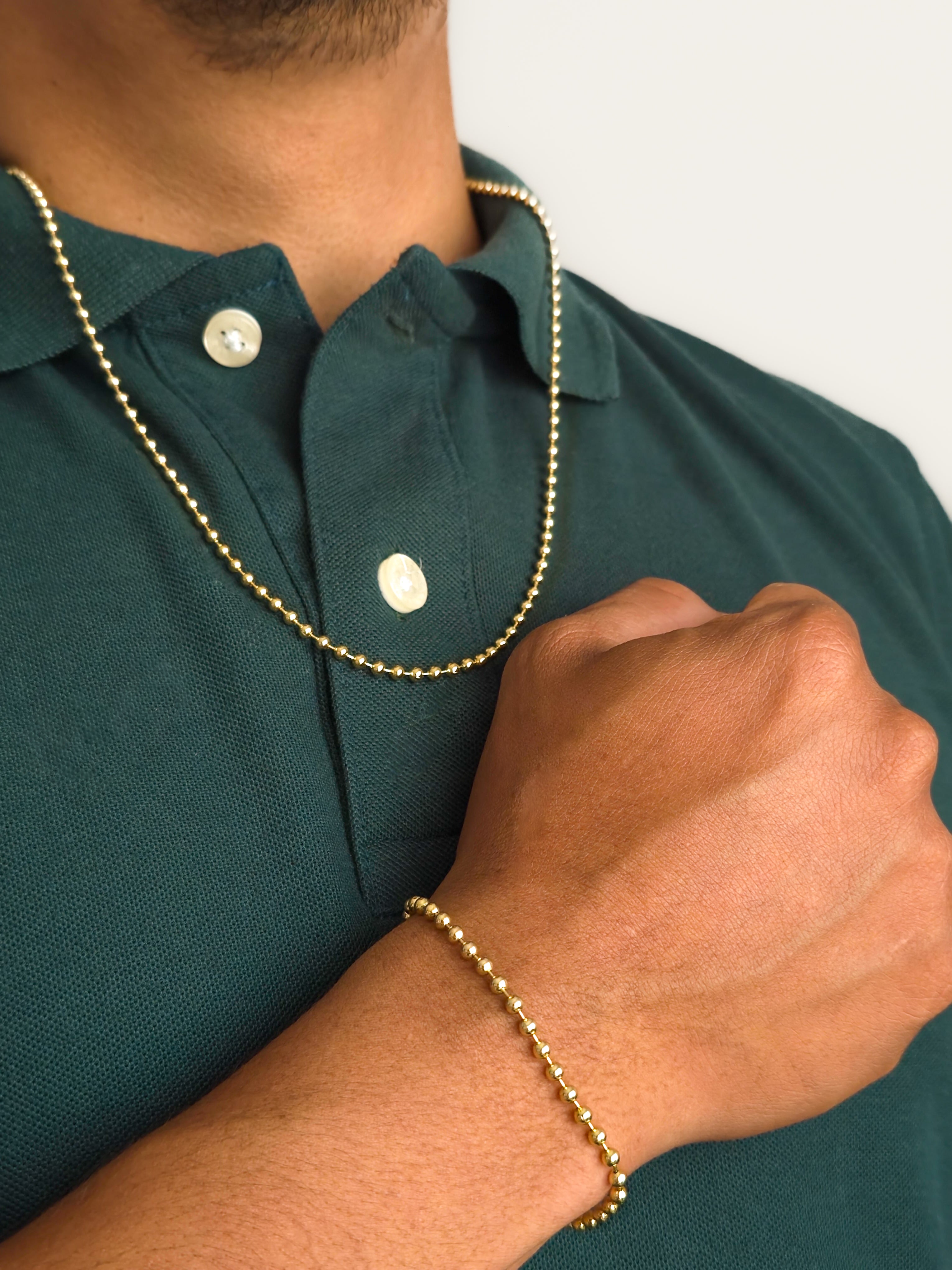Corrente Militar 60cm + Pulseira Militar 21cm