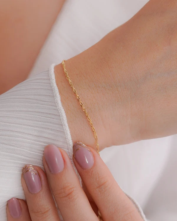 Pulseira Singapur 18+5cm