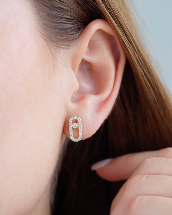 Brinco Topo Messik Swarovski