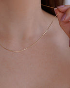 Corrente Cola de Rato Diamantado 1mm 45cm