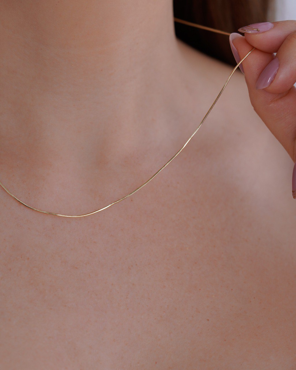 Corrente Cola de Rato Diamantado 1mm 45cm
