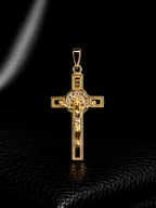 Pendente São Bento com Cristal 3,6cm