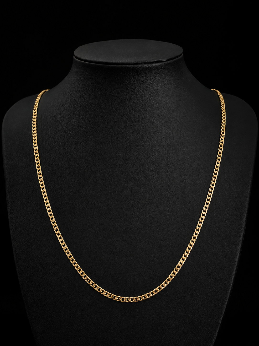 Corrente Cubana Plana Diamantada 3mm 60cm