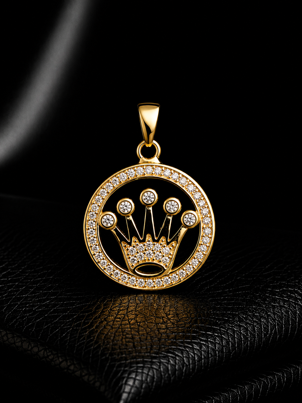 Pendente Medalha Rolex Swarovski 1,8cm