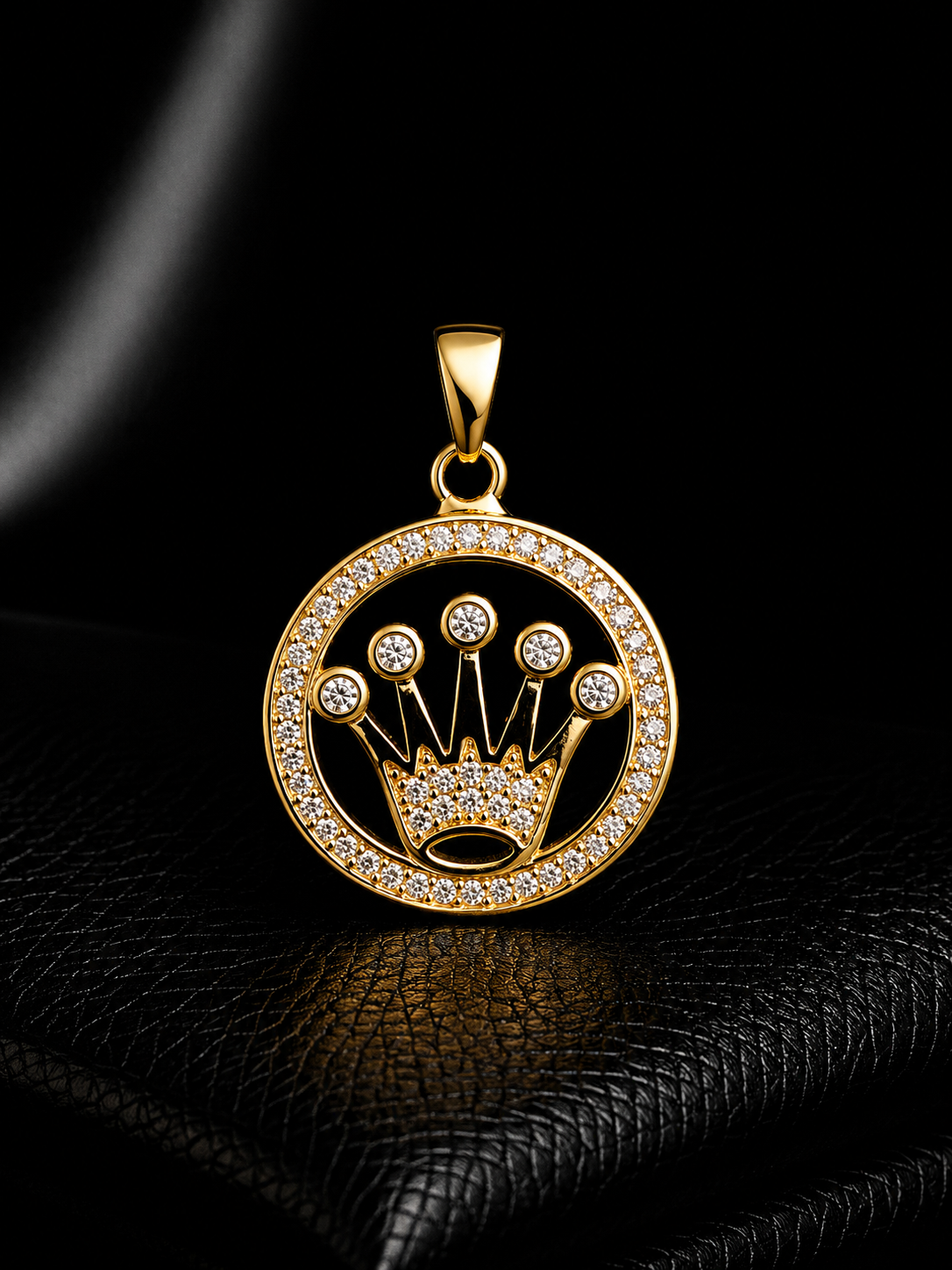 Pendente Medalha Rolex Swarovski 1,8cm