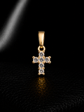 Pendente Cruz Pontos Cristal 1cm