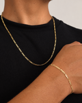 Corrente 3x1 3mm 60cm + Pulseira 3x1 3mm