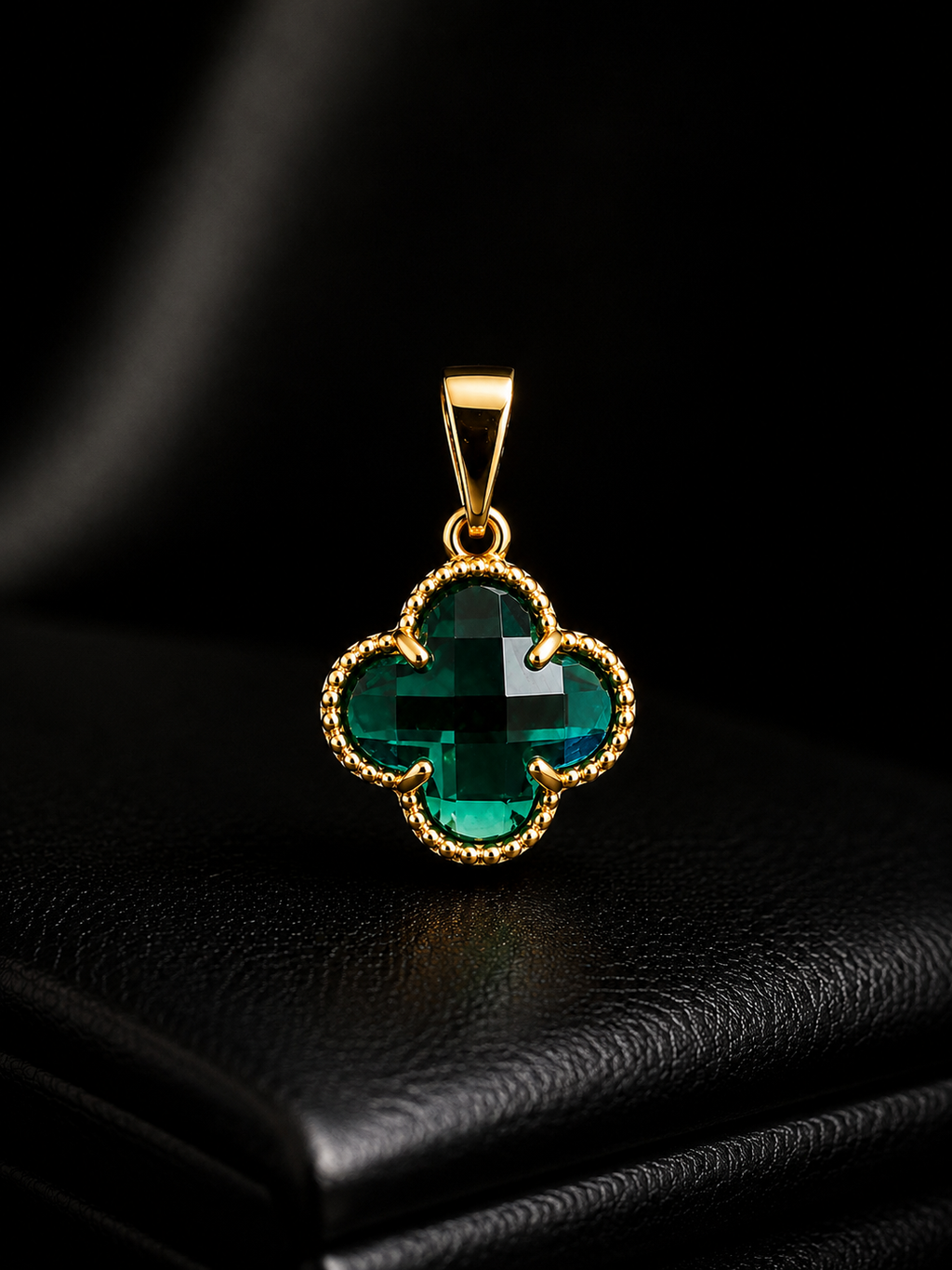 Pendente Trevo Verde Especial 1,2cm