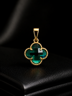 Pendente Trevo Verde Especial 1,2cm